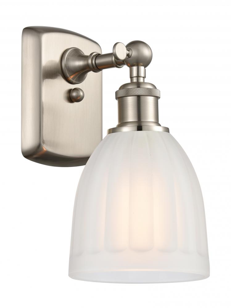 Brookfield - 1 Light - 6 inch - Brushed Satin Nickel - Sconce