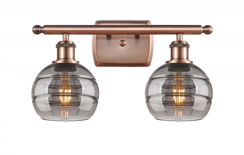 Rochester - 2 Light - 16 inch - Antique Copper - Bath Vanity Light