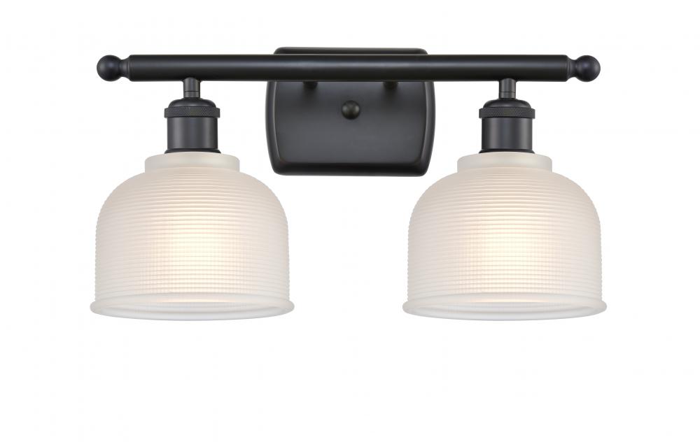 Dayton - 2 Light - 16 inch - Matte Black - Bath Vanity Light