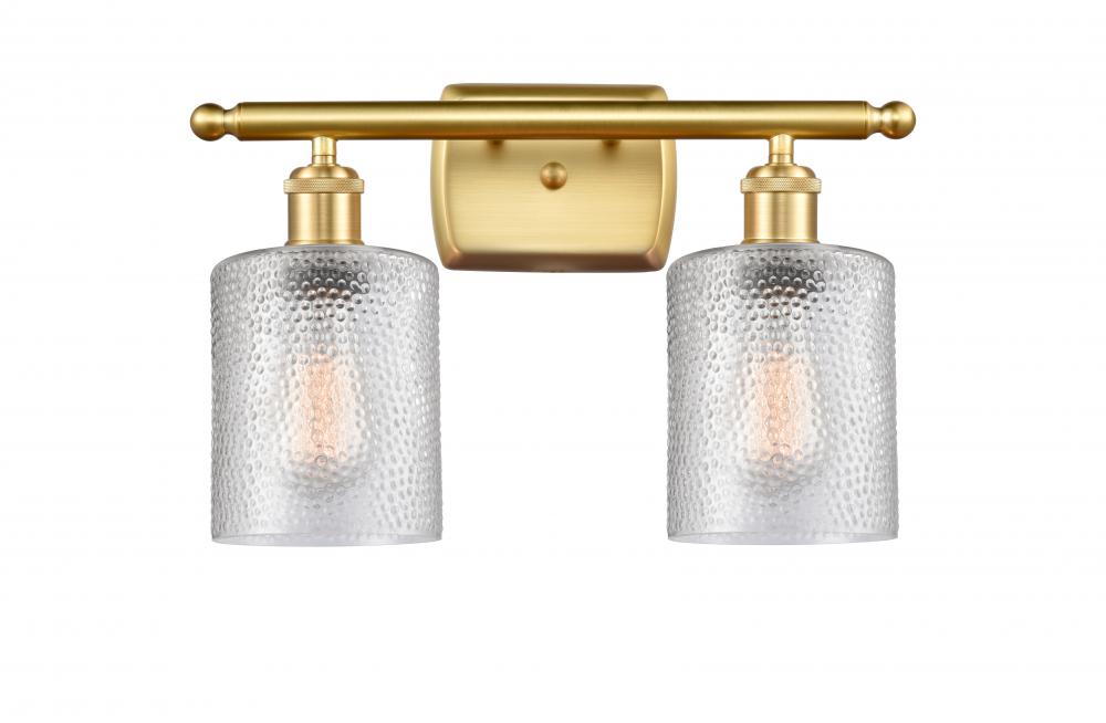 Cobbleskill - 2 Light - 15 inch - Satin Gold - Bath Vanity Light