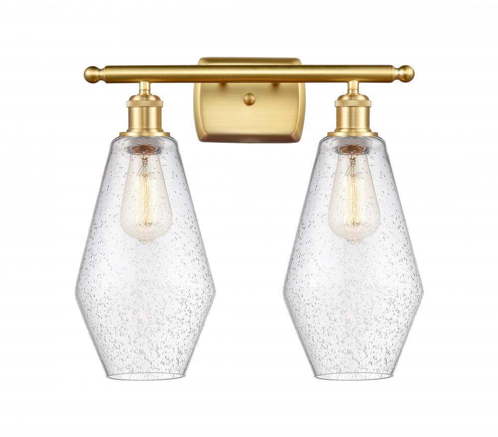 Cindyrella - 2 Light - 17 inch - Satin Gold - Bath Vanity Light