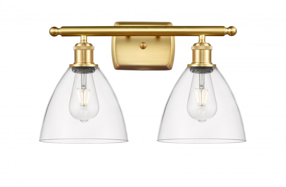 Bristol - 2 Light - 18 inch - Satin Gold - Bath Vanity Light