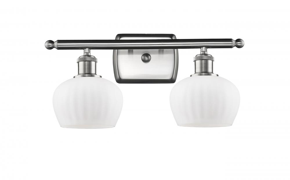 Fenton - 2 Light - 17 inch - Brushed Satin Nickel - Bath Vanity Light