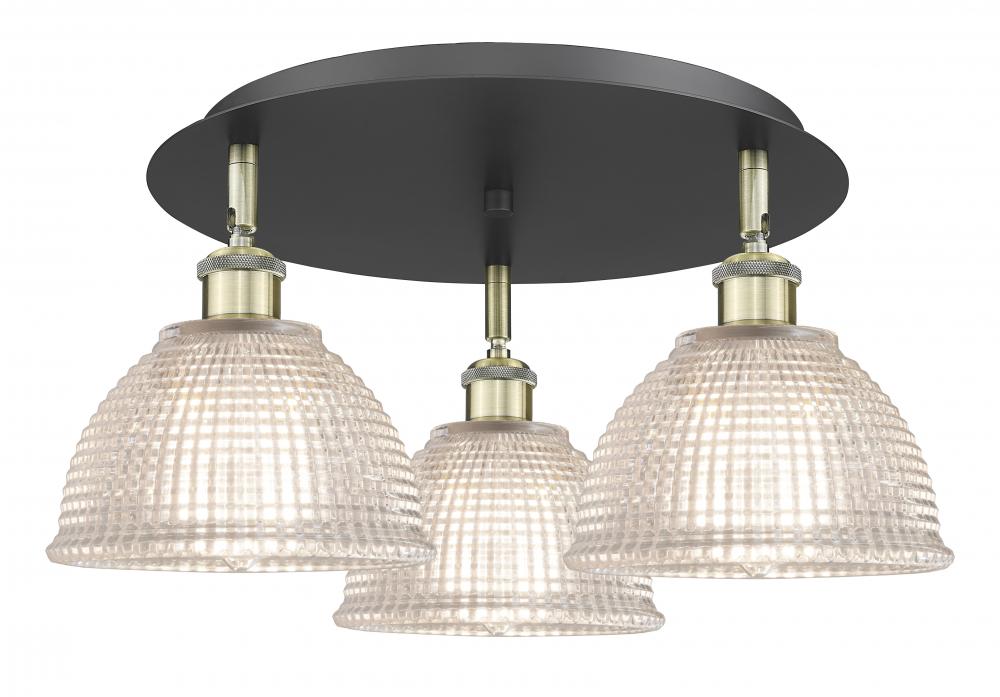 Arietta - 3 Light - 20 inch - Black Antique Brass - Flush Mount