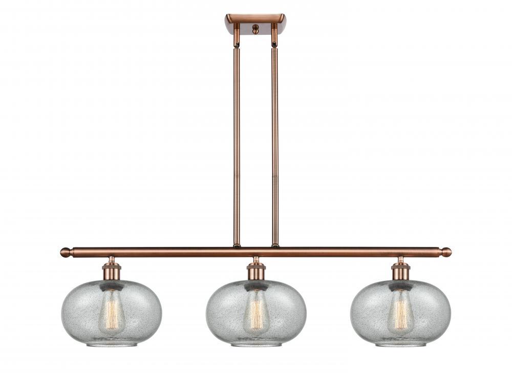 Gorham - 3 Light - 36 inch - Antique Copper - Cord hung - Island Light