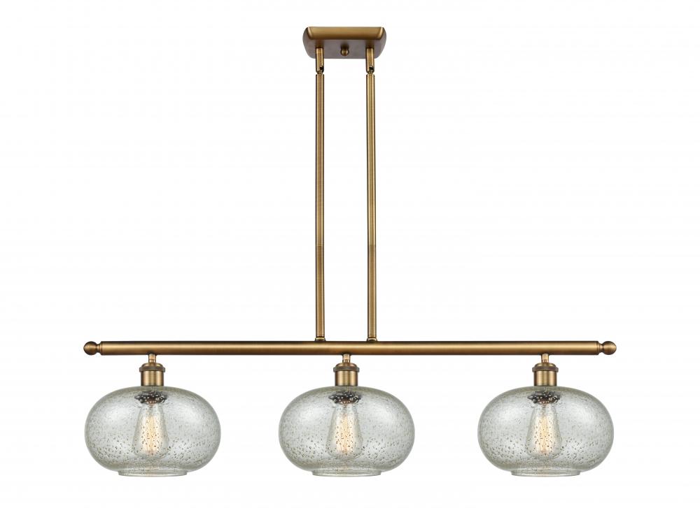 Gorham - 3 Light - 36 inch - Brushed Brass - Cord hung - Island Light