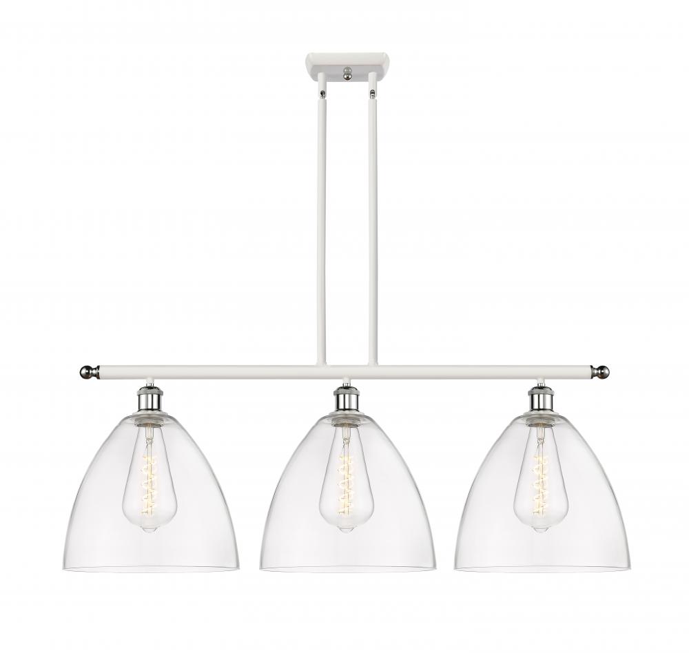 Bristol - 3 Light - 39 inch - White Polished Chrome - Cord hung - Island Light