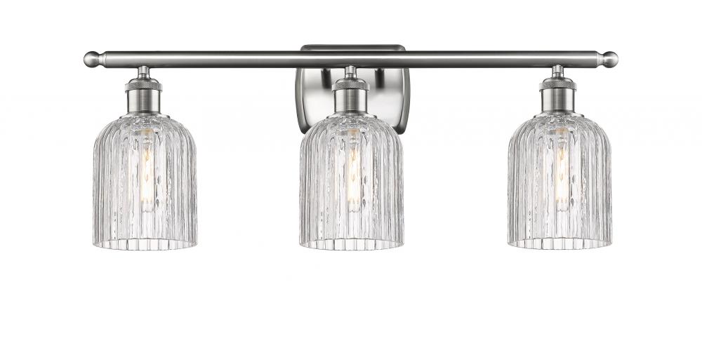 Bridal Veil - 3 Light - 25 inch - Brushed Satin Nickel - Bath Vanity Light