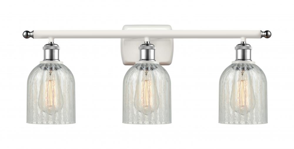 Caledonia - 3 Light - 25 inch - White Polished Chrome - Bath Vanity Light