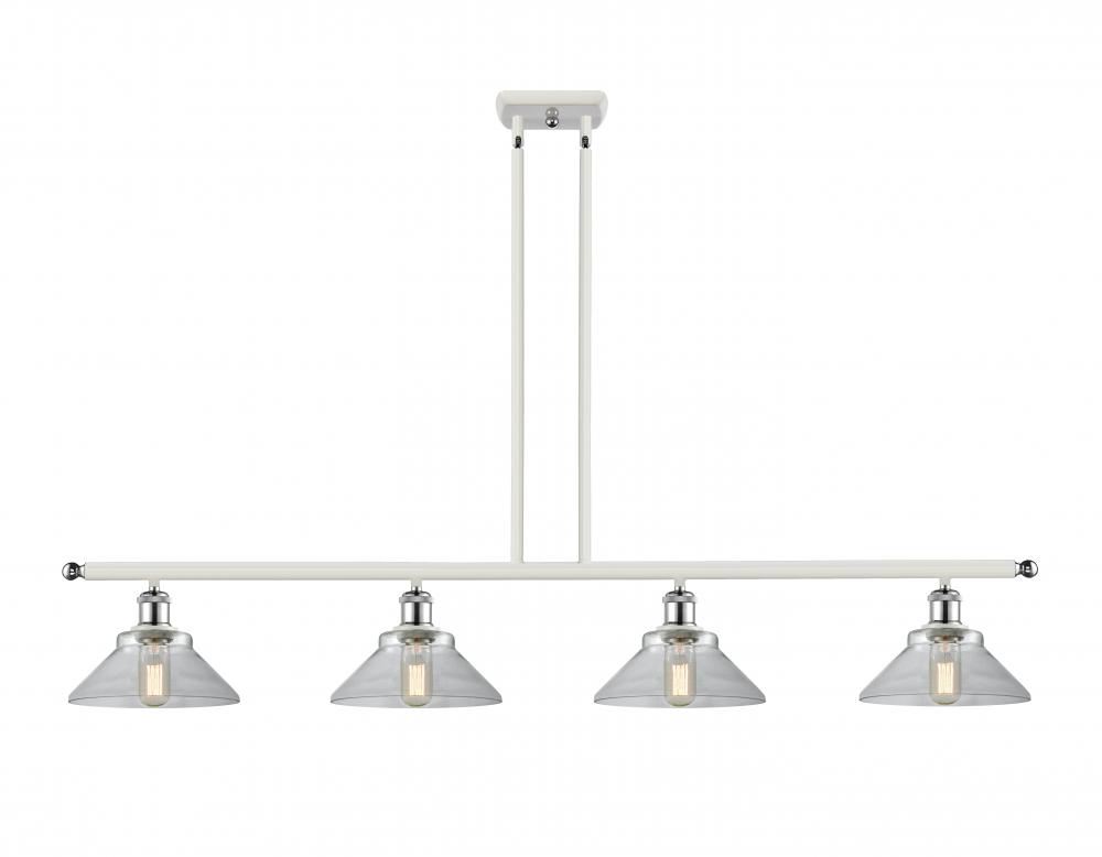 Orwell - 4 Light - 48 inch - White Polished Chrome - Cord hung - Island Light