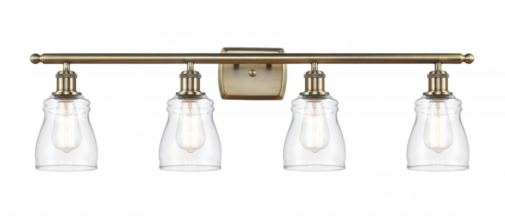 Ellery - 4 Light - 35 inch - Antique Brass - Bath Vanity Light