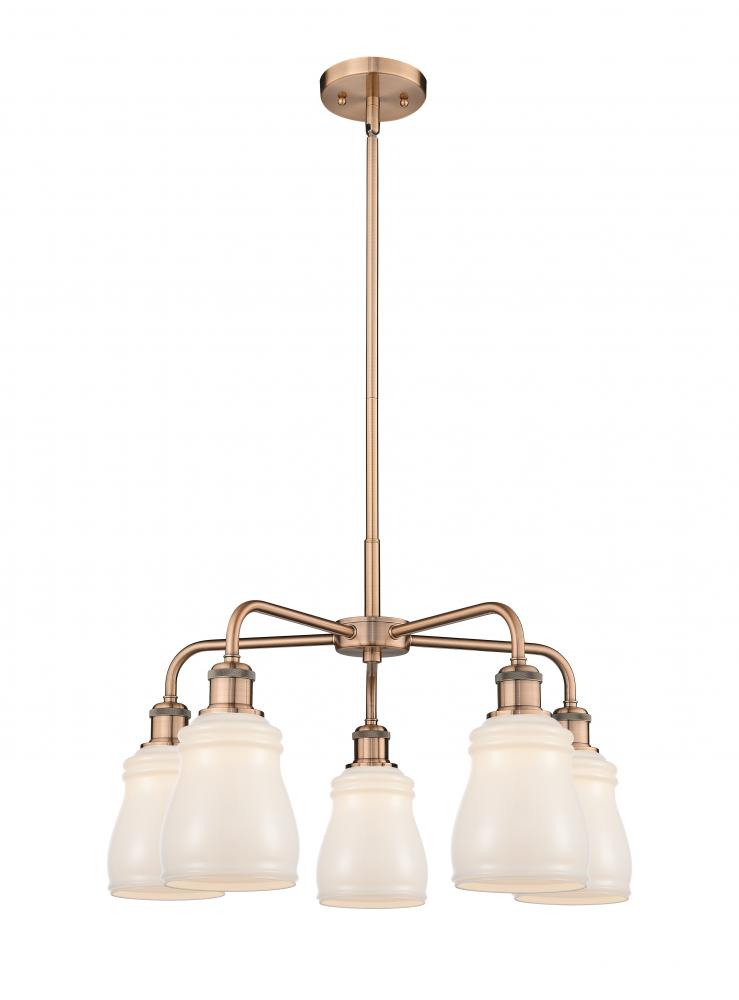 Ellery - 5 Light - 23 inch - Antique Copper - Chandelier