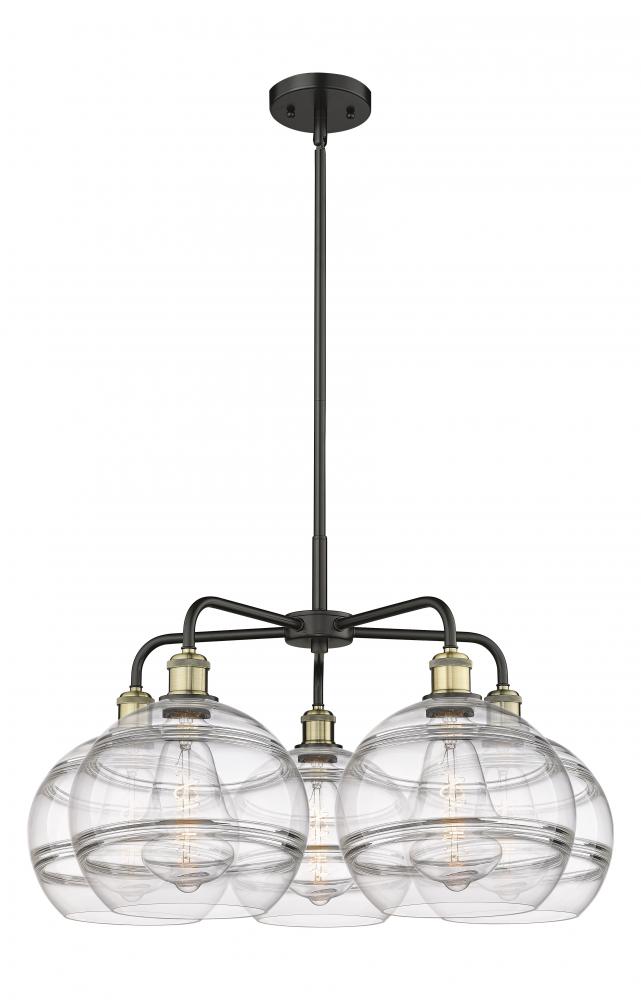 Rochester - 5 Light - 28 inch - Black Antique Brass - Chandelier