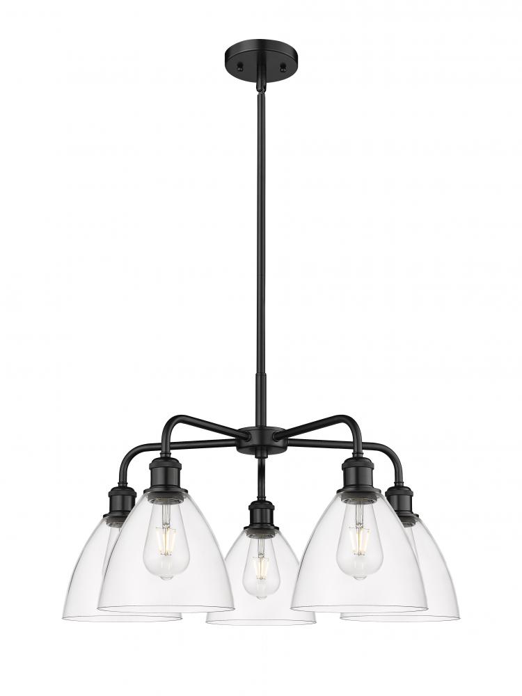 Bristol - 5 Light - 26 inch - Matte Black - Chandelier