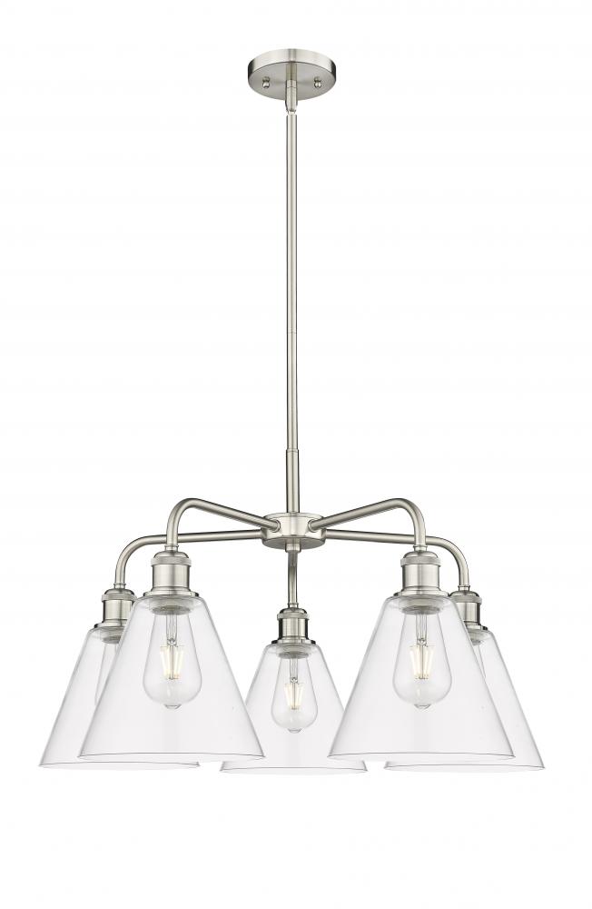 Berkshire - 5 Light - 26 inch - Satin Nickel - Chandelier