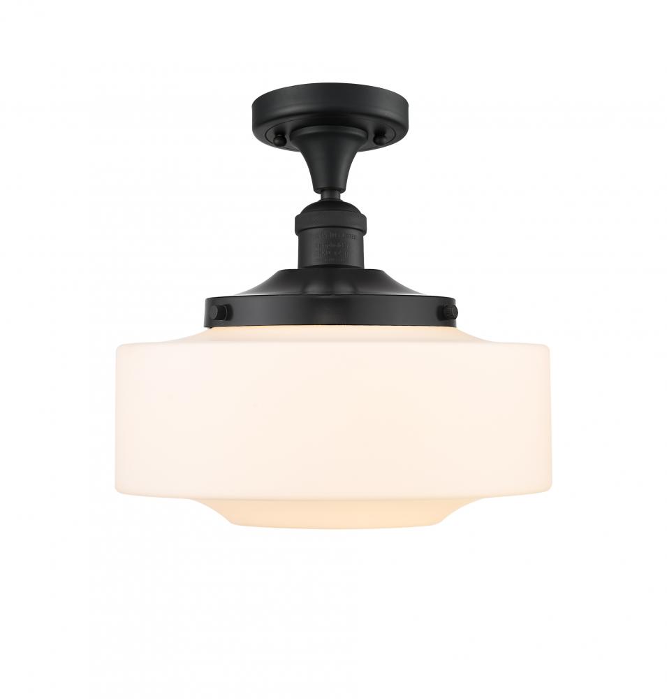 Bridgeton - 1 Light - 12 inch - Matte Black - Semi-Flush Mount