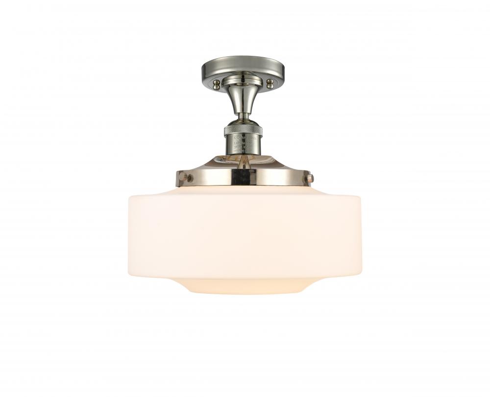 Bridgeton - 1 Light - 12 inch - Polished Nickel - Semi-Flush Mount