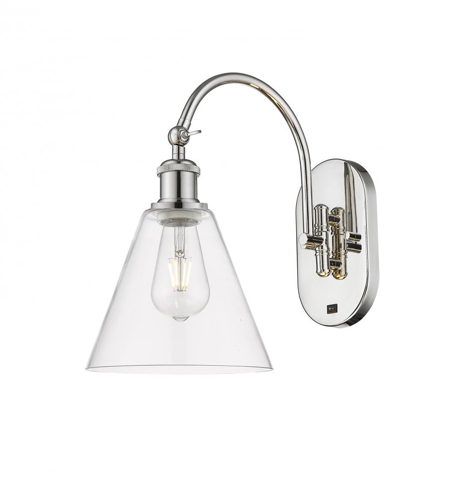 Berkshire - 1 Light - 8 inch - Polished Nickel - Sconce