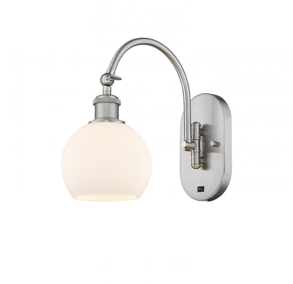 Athens - 1 Light - 6 inch - Brushed Satin Nickel - Sconce