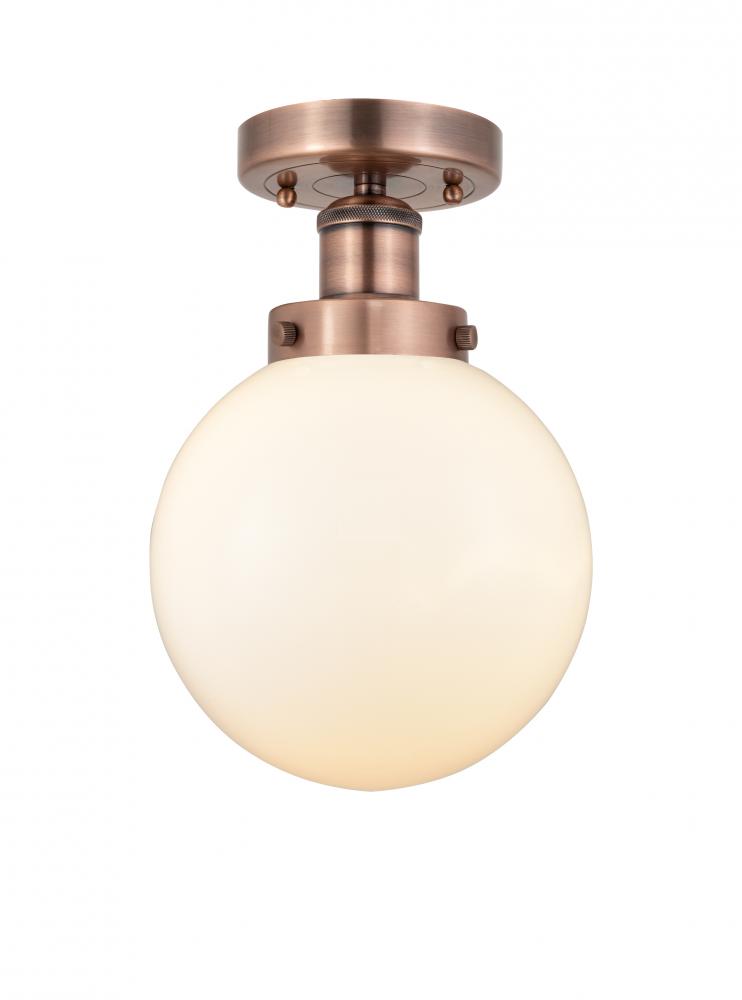 Beacon - 1 Light - 8 inch - Antique Copper - Semi-Flush Mount