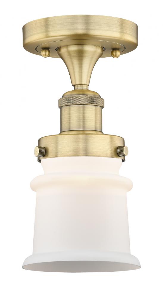 Canton - 1 Light - 5 inch - Brushed Brass - Semi-Flush Mount