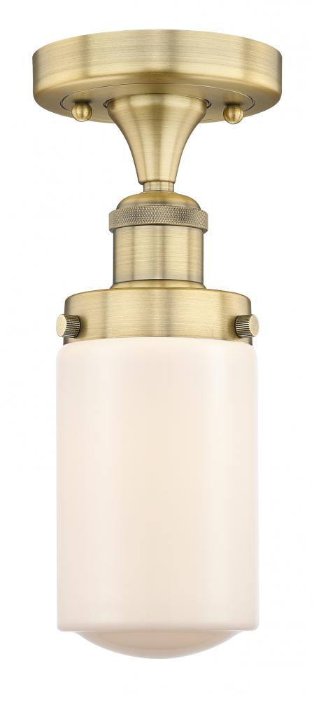 Dover - 1 Light - 5 inch - Brushed Brass - Semi-Flush Mount