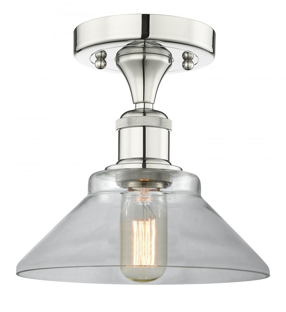 Orwell - 1 Light - 8 inch - Polished Nickel - Flush Mount