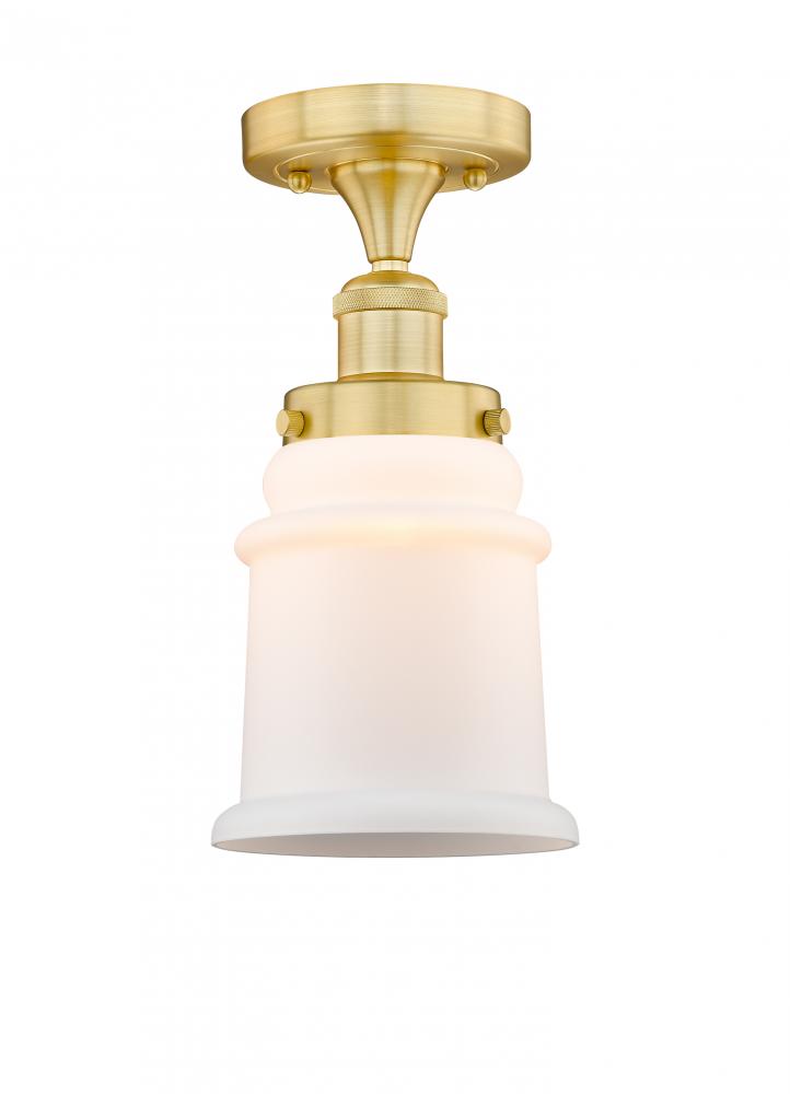 Canton - 1 Light - 6 inch - Satin Gold - Semi-Flush Mount