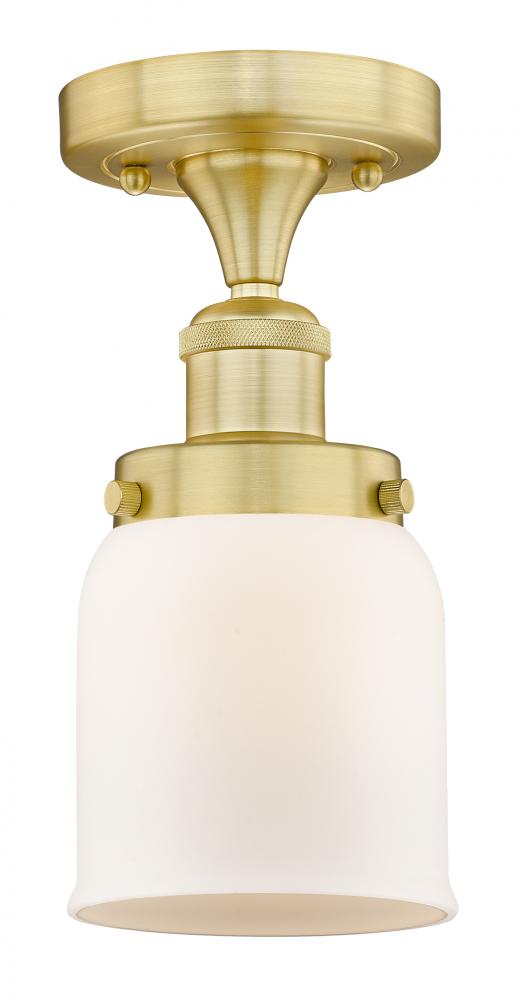 Bell - 1 Light - 5 inch - Satin Gold - Semi-Flush Mount