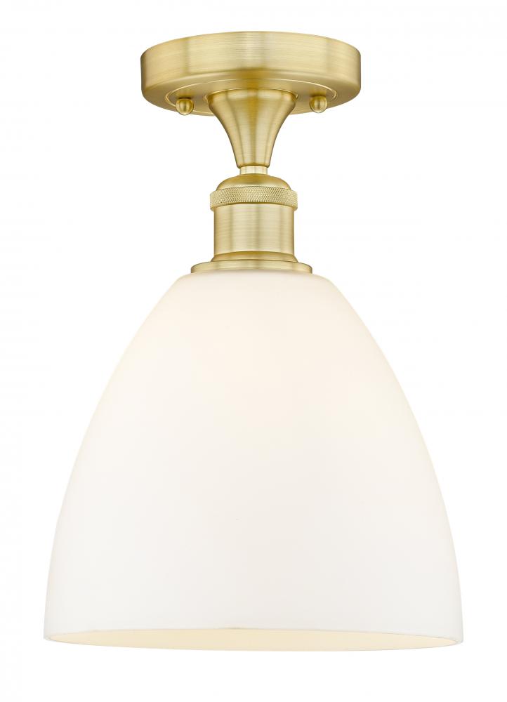 Bristol - 1 Light - 9 inch - Satin Gold - Semi-Flush Mount