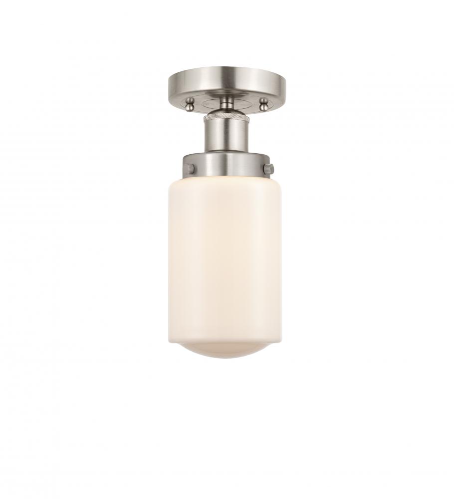 Dover - 1 Light - 5 inch - Brushed Satin Nickel - Semi-Flush Mount