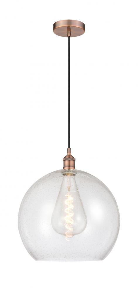 Athens - 1 Light - 14 inch - Antique Copper - Cord hung - Pendant