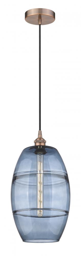 Vaz - 1 Light - 10 inch - Antique Copper - Cord hung - Mini Pendant