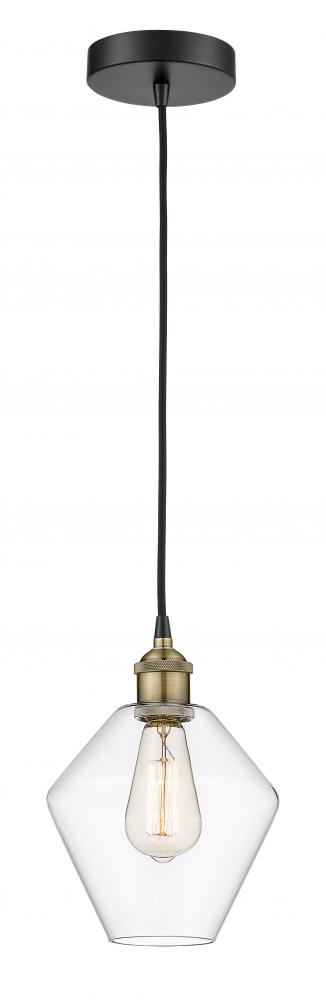 Cindyrella - 1 Light - 8 inch - Black Antique Brass - Cord hung - Mini Pendant