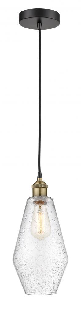 Cindyrella - 1 Light - 7 inch - Black Antique Brass - Cord hung - Mini Pendant