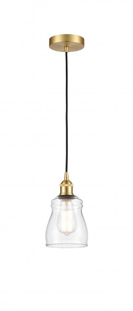 Ellery - 1 Light - 5 inch - Satin Gold - Cord hung - Mini Pendant