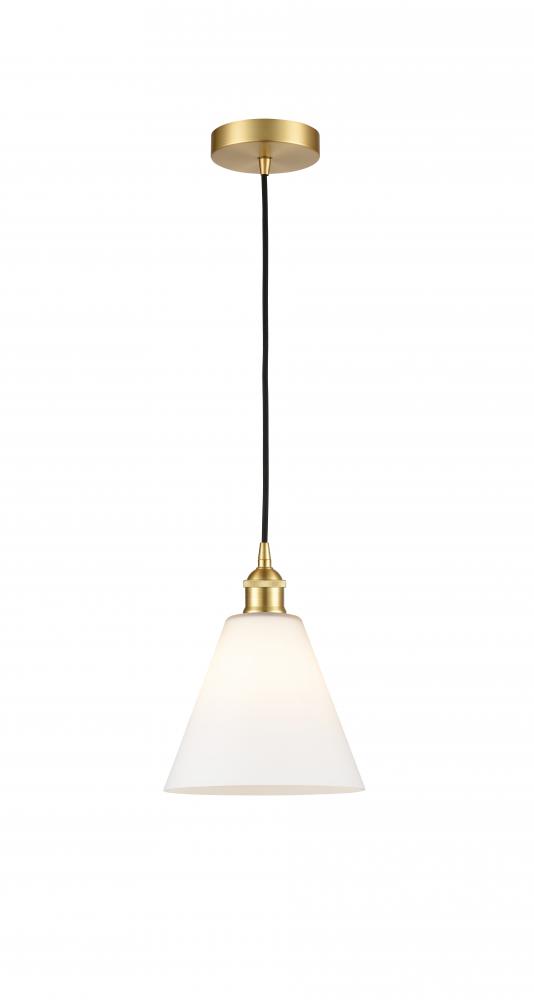 Berkshire - 1 Light - 8 inch - Satin Gold - Cord hung - Mini Pendant