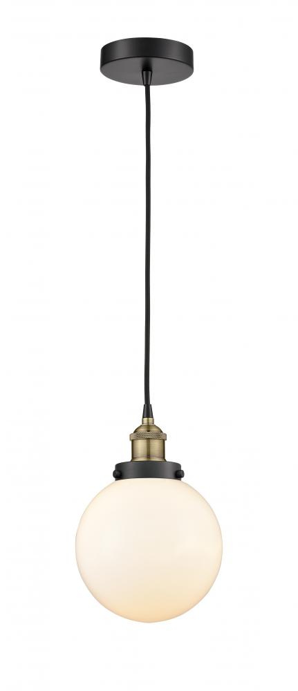 Beacon - 1 Light - 8 inch - Black Antique Brass - Cord hung - Mini Pendant