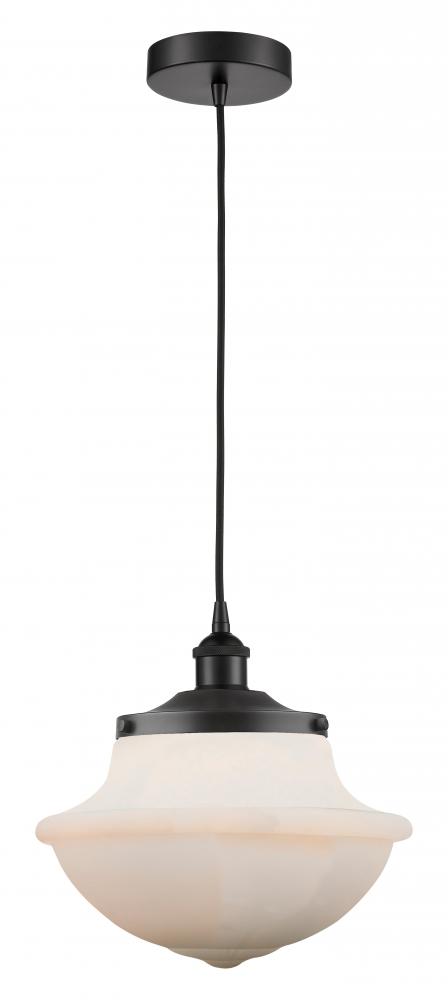 Oxford - 1 Light - 12 inch - Matte Black - Mini Pendant