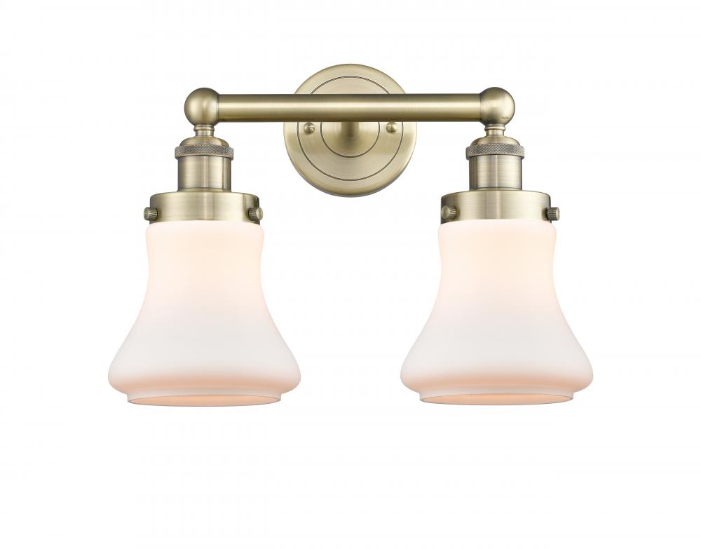 Bellmont - 2 Light - 15 inch - Antique Brass - Bath Vanity Light