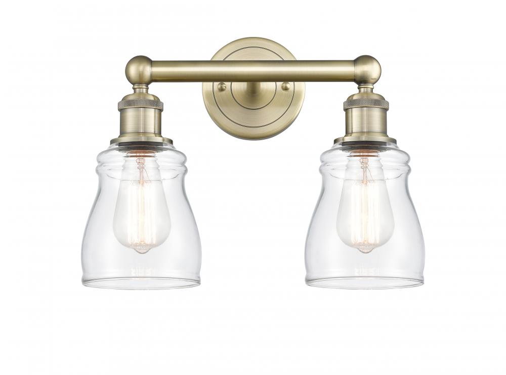 Ellery - 2 Light - 14 inch - Antique Brass - Bath Vanity Light