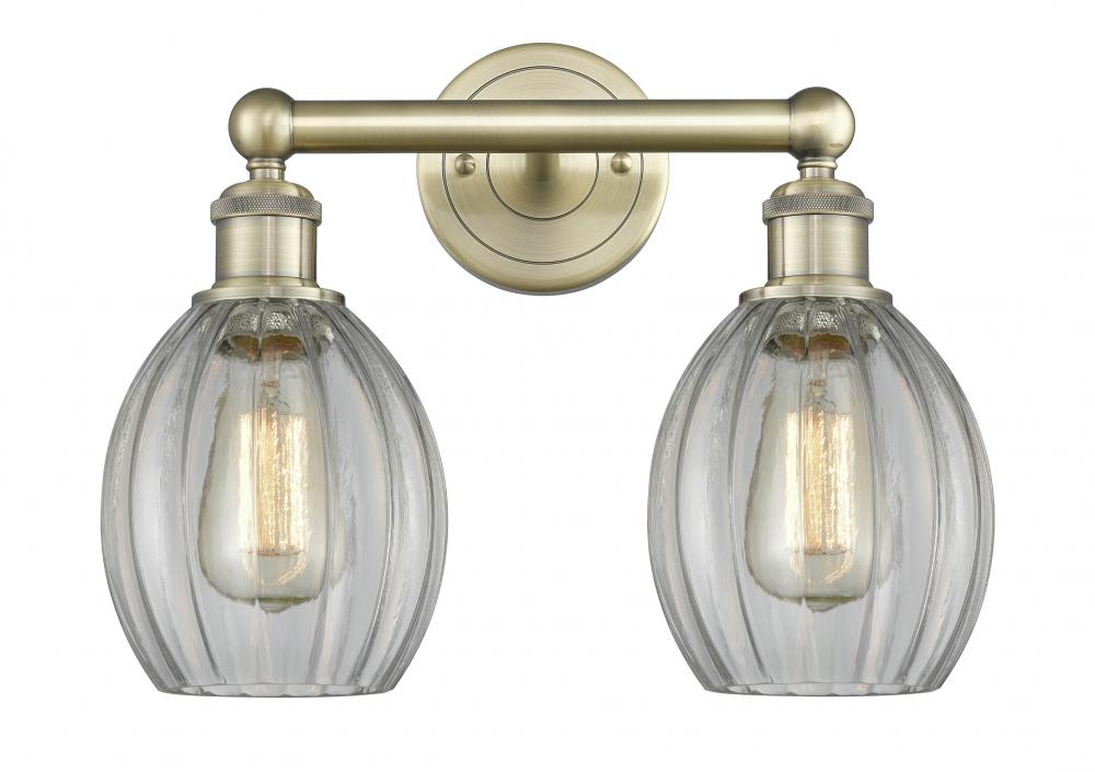 Eaton - 2 Light - 15 inch - Antique Brass - Bath Vanity Light