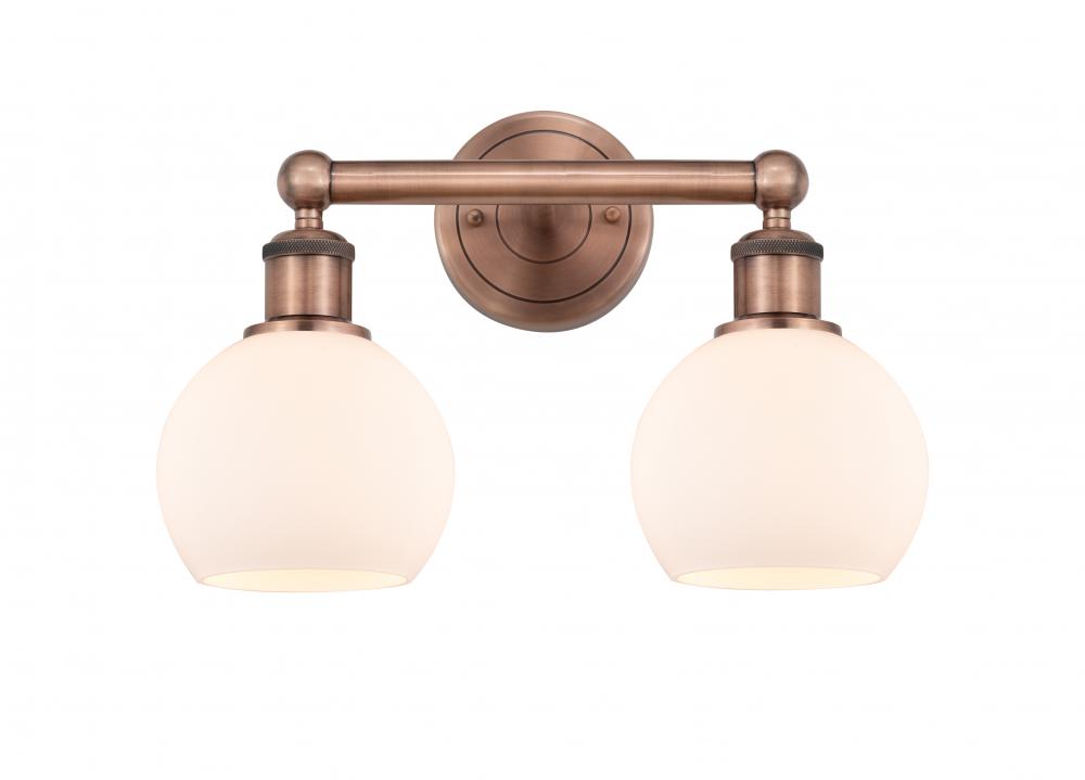 Athens - 2 Light - 15 inch - Antique Copper - Bath Vanity Light