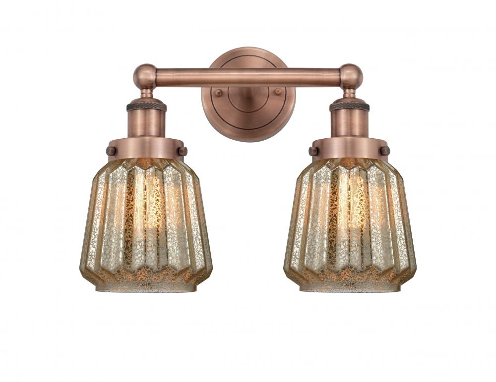 Chatham - 2 Light - 16 inch - Antique Copper - Bath Vanity Light