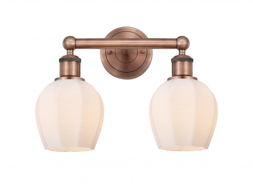 Norfolk - 2 Light - 15 inch - Antique Copper - Bath Vanity Light