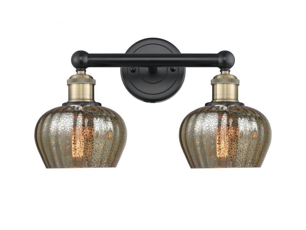 Fenton - 2 Light - 16 inch - Black Antique Brass - Bath Vanity Light