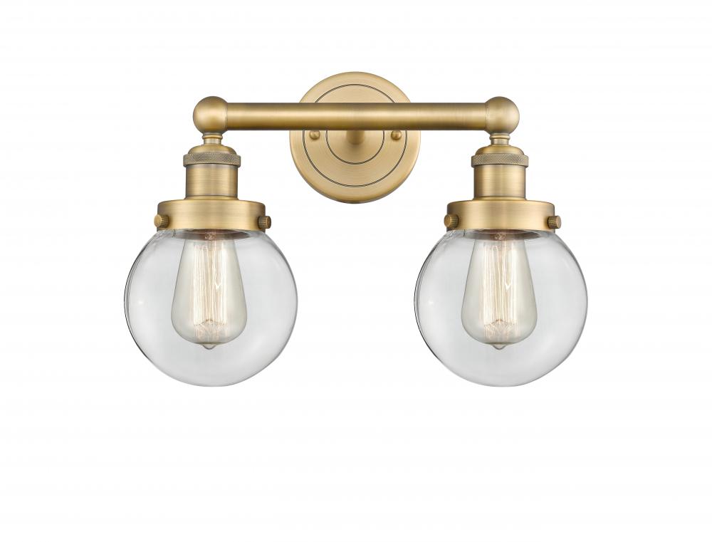 Beacon - 2 Light - 15 inch - Brushed Brass - Bath Vanity Light