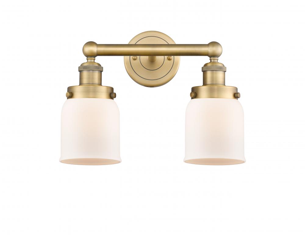 Bell - 2 Light - 14 inch - Brushed Brass - Bath Vanity Light