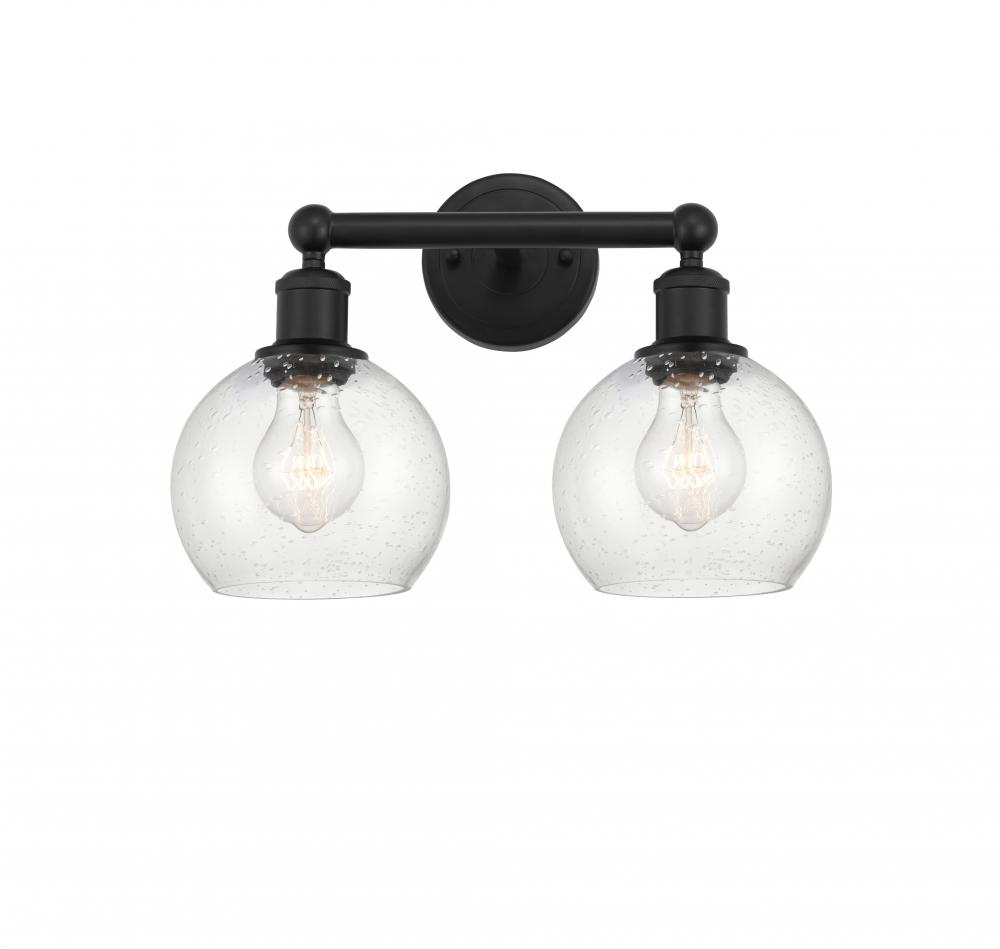 Athens - 2 Light - 15 inch - Matte Black - Bath Vanity Light