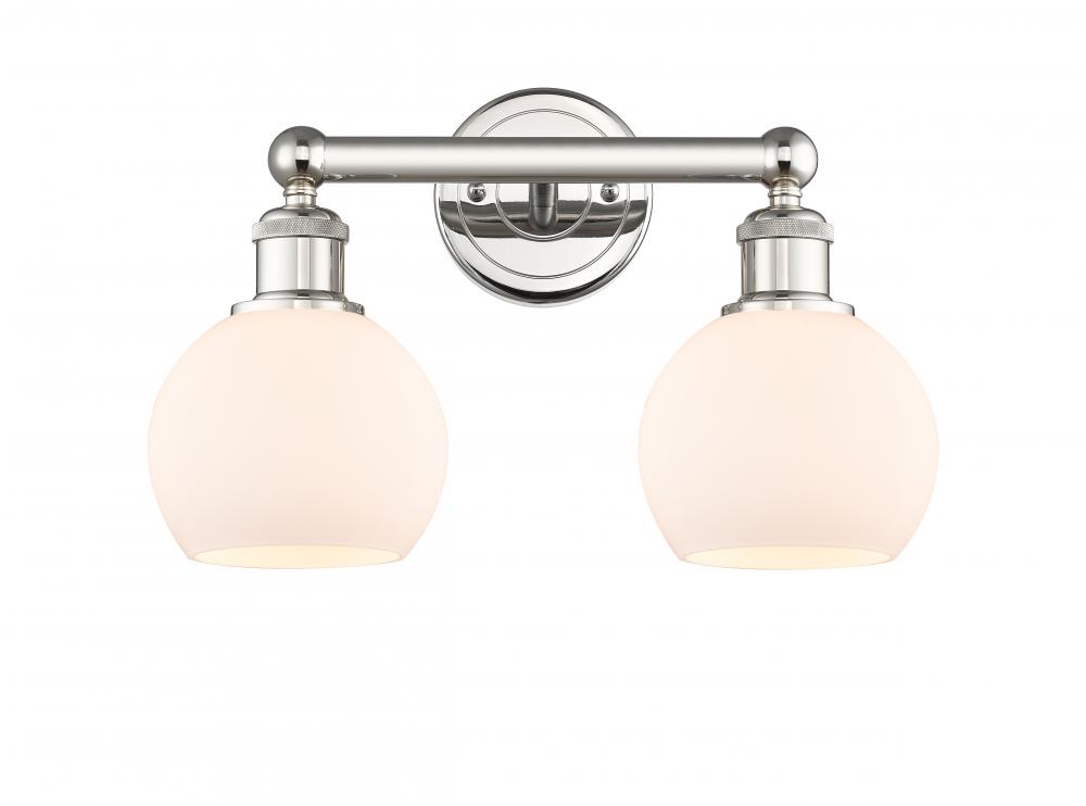 Athens - 2 Light - 15 inch - Polished Nickel - Bath Vanity Light